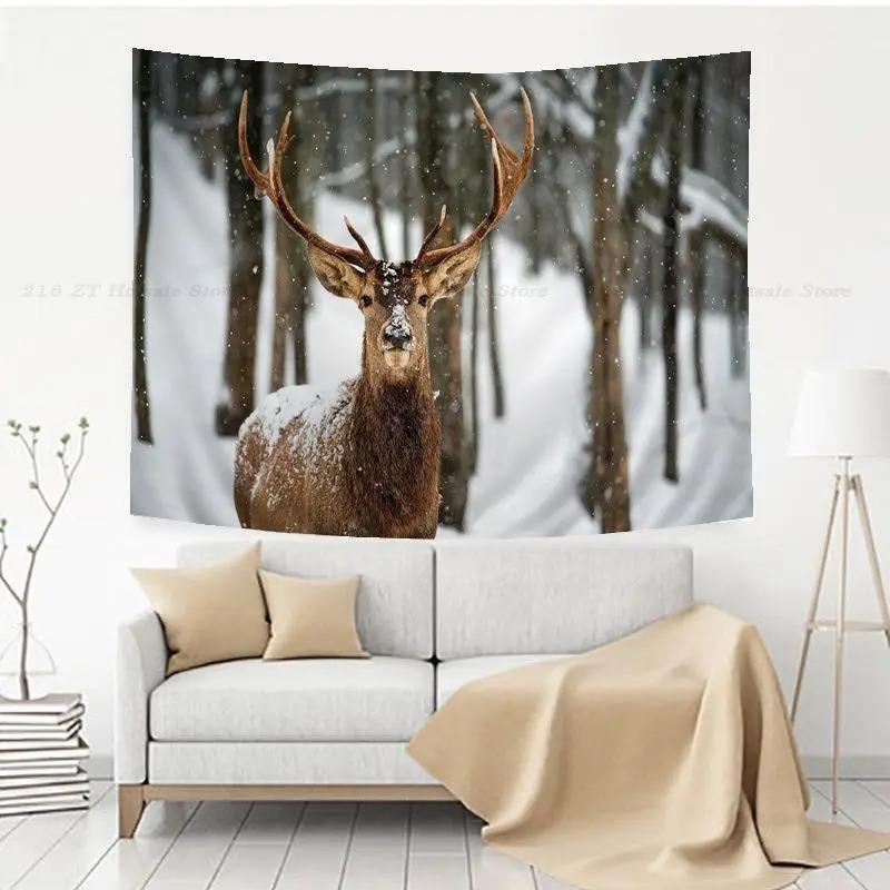 

Гобелен для гостиной в офисе, лесной олень, мультяшный гобелен, украшение для стен дома 150x100cm