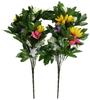 Aimedia Flower Offerings for Graves and Set of Artificial Buddhist Grave Shinto Grave Celebrations and Height 45cm Altars, 2, Flowers, Flowers,