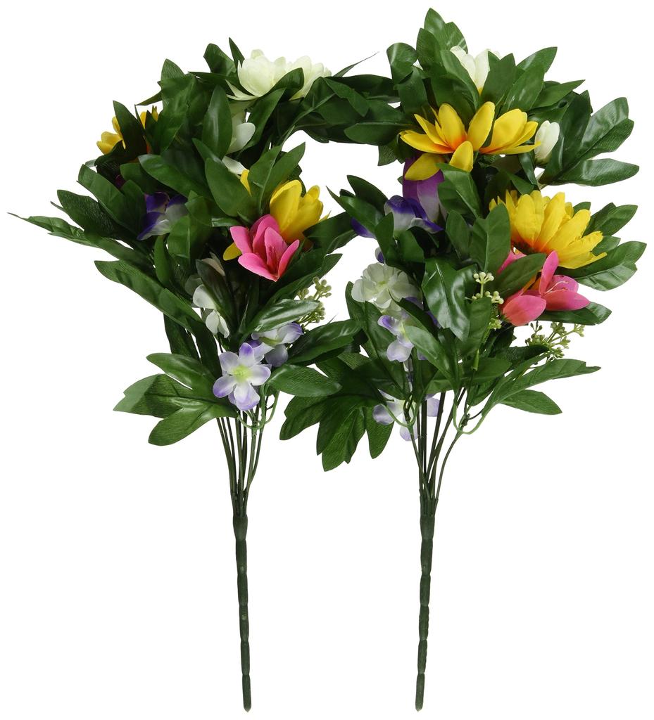 Aimedia Flower Offerings for Graves and Set of Artificial Buddhist Grave Shinto Grave Celebrations and Height 45cm Altars, 2, Flowers, Flowers,
