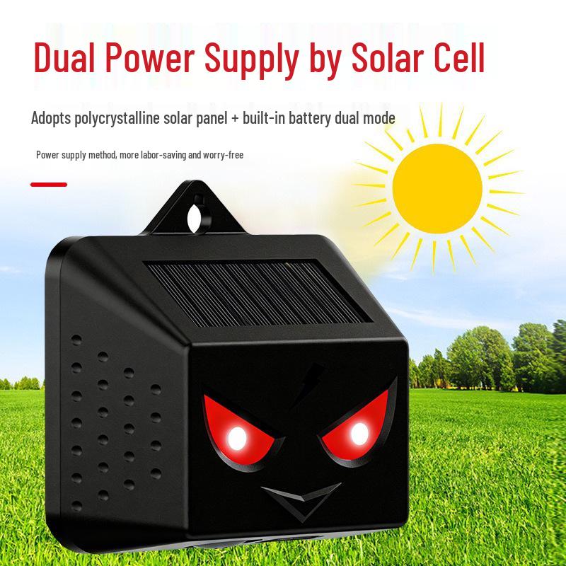 Repelente ultrasónico de animales con energía solar para exteriores