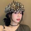 Girls 2000s Hat Painter Hat with Leopards Print for Daily Wear
