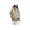 SS22 Casual Solid Color Minimalist Hooded Loose Jacket Unisex Jackets Light-Brown 449610-33