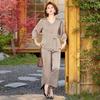 Completo due pezzi ricamato stile cinese nuovo Da Tang Fu Ren