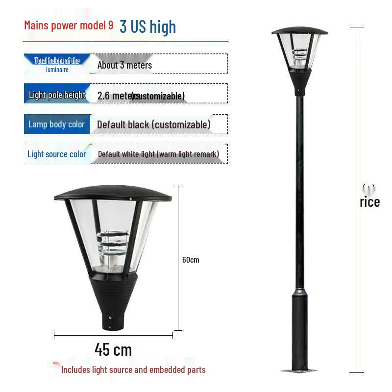 Waterproof Solar LED Landscape Light for Courtyard, Park, and Villa