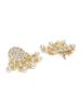 Gold Tone Kundan & Pearls Wedding Collection Dangle Earring For Women