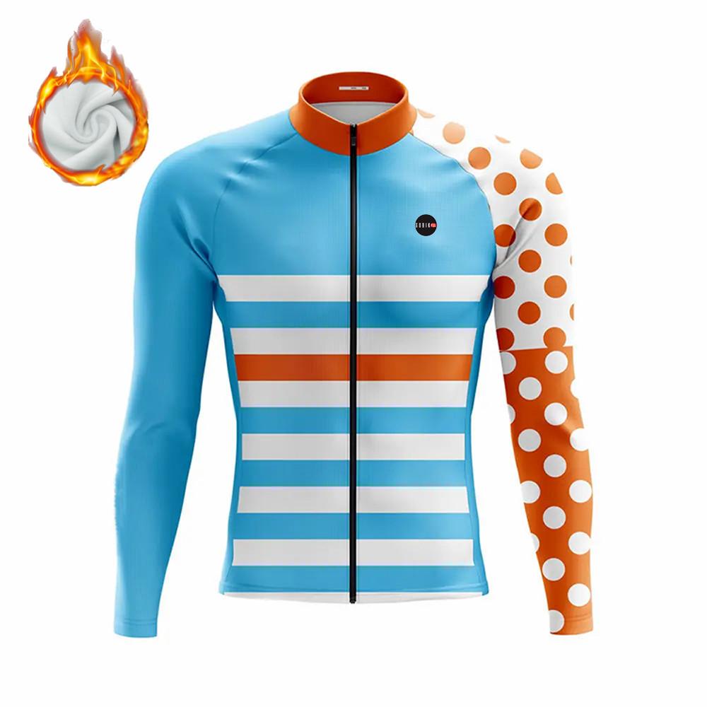 Winter Cycling Men's Long Sleeve Gobikful Jackets Thermal Fleece Bicycle Jersey Ciclismo Racing Jacket Roadbike Shirts