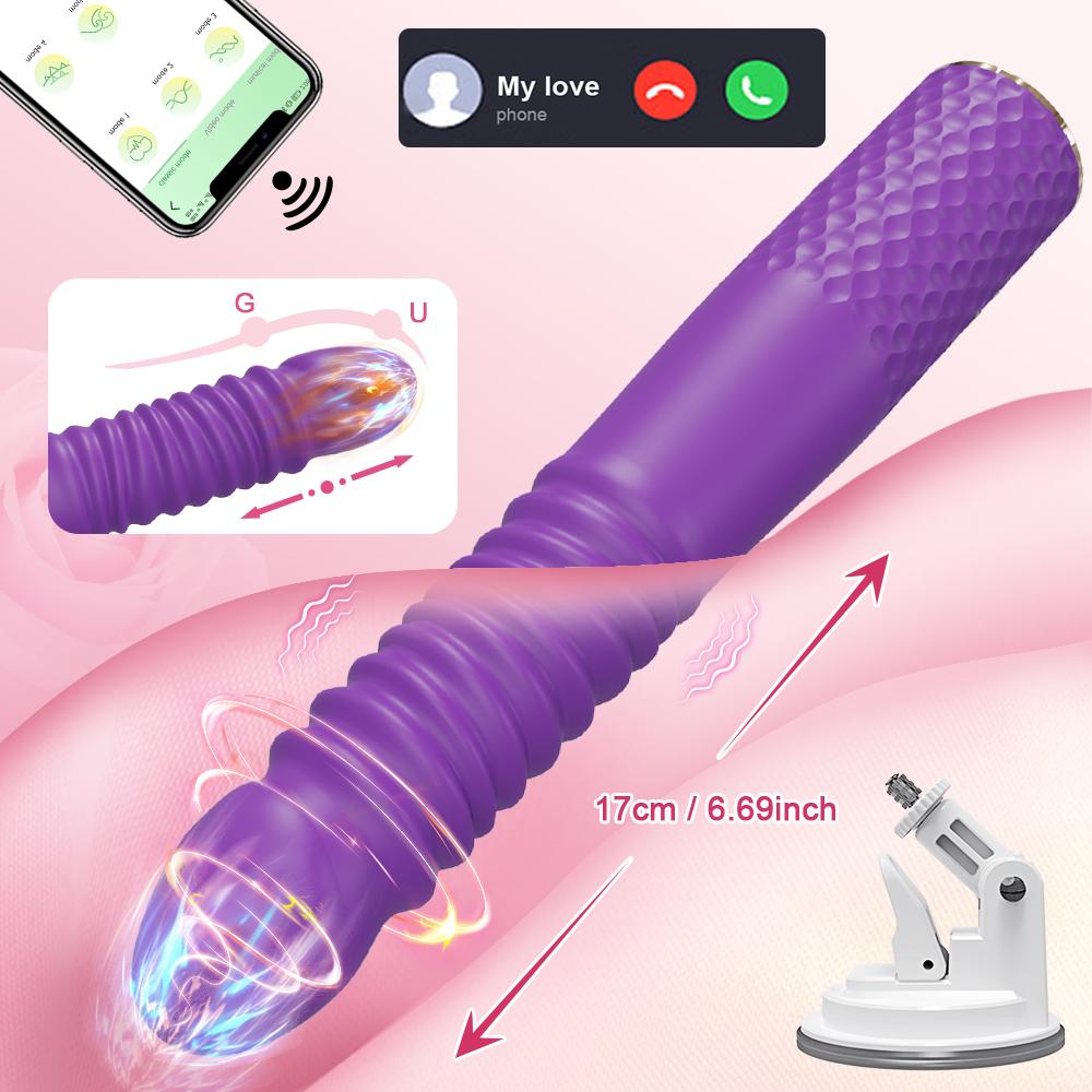 Automatic Machine Telescopic Dildo Vibrator Female Sexs Toy Women Vagina Masturbation Penis G Spot Clitoris Stimulator Massager