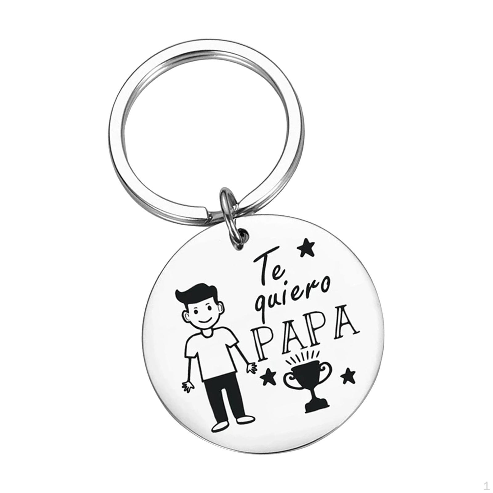 

Подарки папе от сына и дочки, брелок для ключей, мужские брелоки, папочка, папа, отец Argent