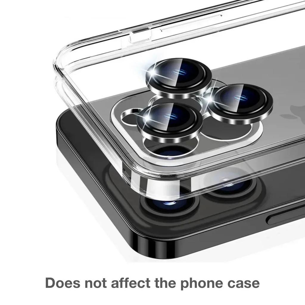 2 Pcs Ultra Thin iPhone 15 Pro Max 115 Plus Lens Cover Film Bubble Free Installation