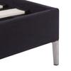 Bed Frame Black Fabric 90 x 200 cm