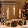 Gold Candle Holders Set of 3, Brass Taper Candle Holders for Candlesticks, Decor for Table Centerpiece, Wedding
