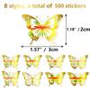 100-500Pcs Premium-Quality Golden Premium-Quality Butterfly Superior-Grade Stickers Party Top-Grade Gift Superior-Grade Wrapping Premium-Quality