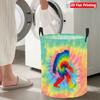 Collapsible Laundry Basket Large Round Waterproof Fabric Hamper Dirty Clothes Storage Bin Toy Organizer with Handles
