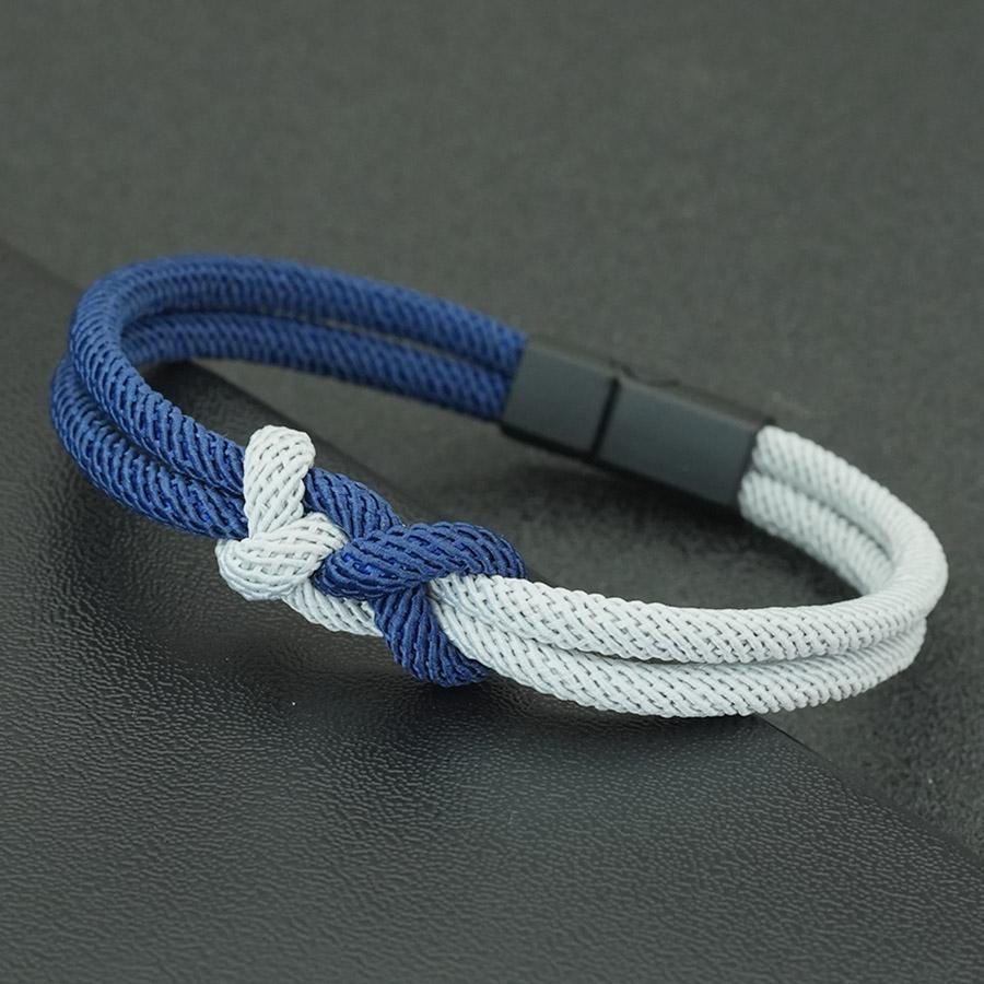 New Handmade Color Blocking Design Braided Knot Bracelet For Men A Grade 4mm Ethnic Rope Braslet Perfect Gift For Boyfriend