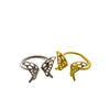 Customizable Open Butterfly Ring with Smooth Surface and Adjustable Wide Band
