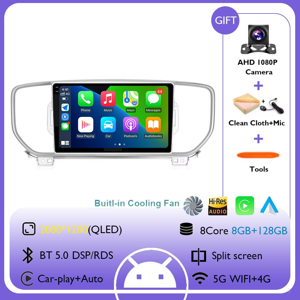 9" Android 14 Car Radio Carplay For Kia Sportage 4 QL 2016 2017 2018 2019 Navigation GPS Multimedia Player Stereo wifi+4G Auto