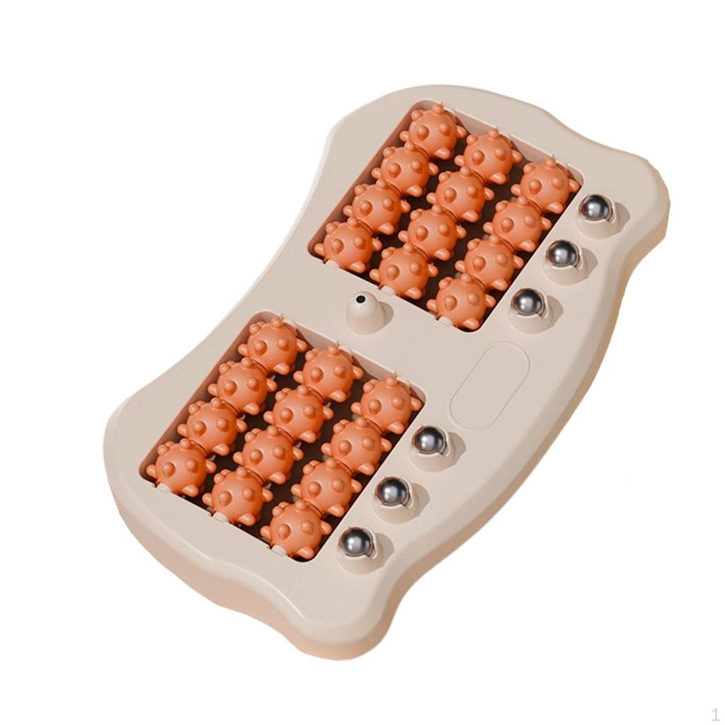 Compact Foot Massager Tool Featuring 24 Rollers, for Various Users