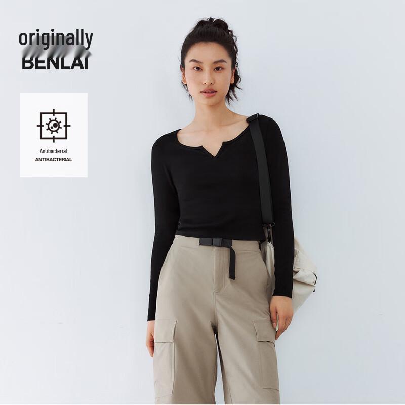 

Benlai Women s Waffle Knit Long Sleeve T-Shirt M
