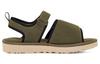 Men's Sandals UGG Classic Sandal Cow Split Leather Stylish Sandal Men's Moss Green