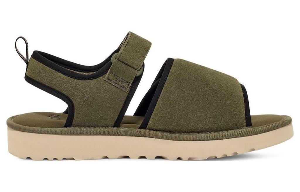Men's Sandals UGG Classic Sandal Cow Split Leather Stylish Sandal Men's Moss Green