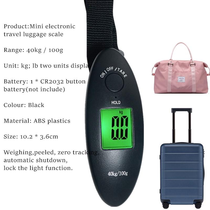 40kg/50kg 10g/100g Mini Digital Electronic hook scale Weighting Travel Luggage Scale Fish Hanging Hook Backlight 43% off
