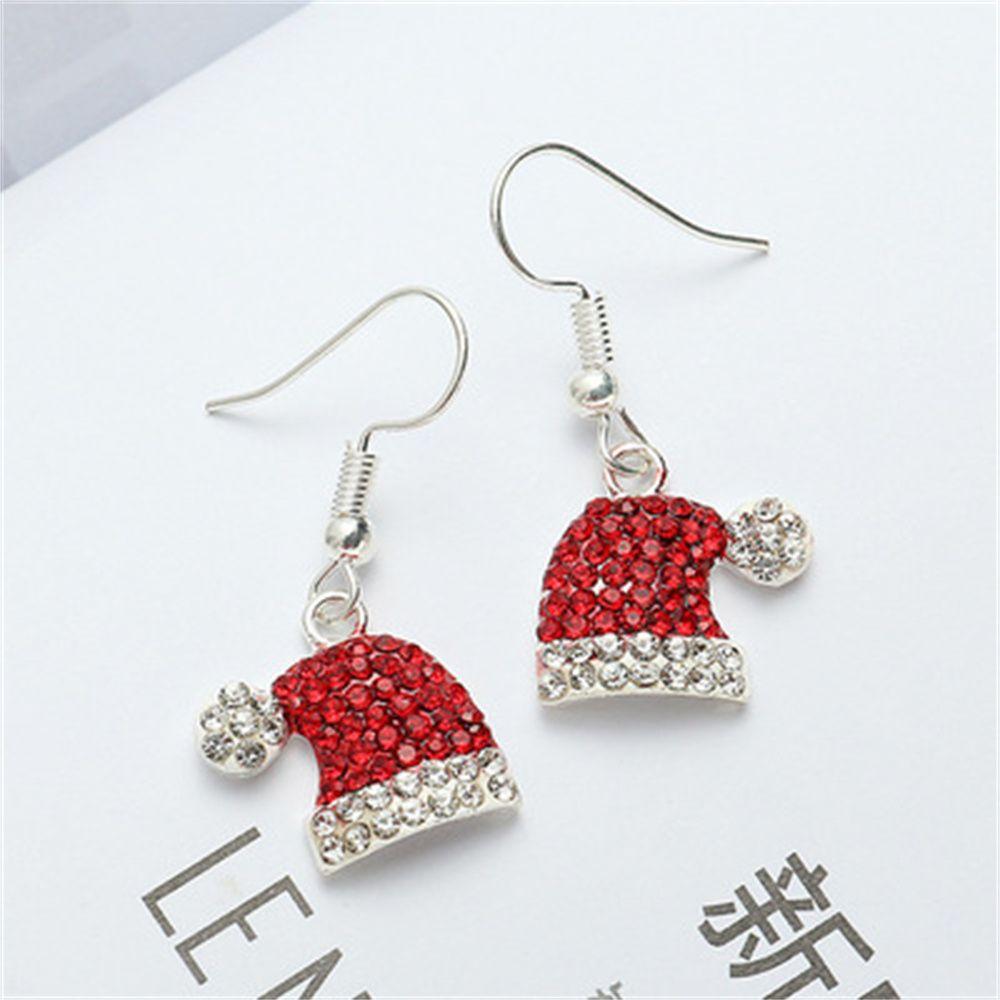 New Jewelry Christmas Gift Santa Claus Snowman Christmas Tree Earrings Drop Earrings