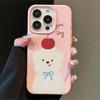 For Apple Puppy for Apple 16promax/15 Phone Case 14plus Litchi Pattern 13p Soft Case 12 Anti