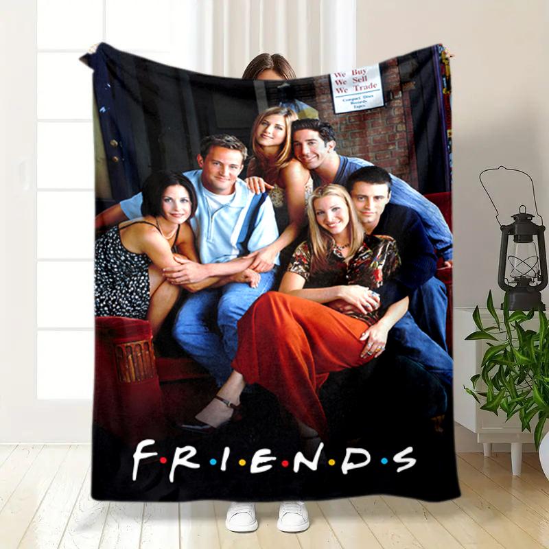 1PC Friends printed blanket, all season lightweight home office outdoor nap multifunctional blanket A8