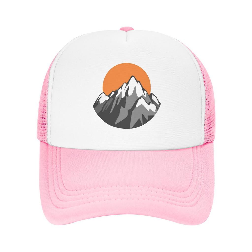 Sunrise Sun Mountain Custom Mesh Baseball Caps Unisex  Adult Unisex Beach Bucket Hat Trucker Cap