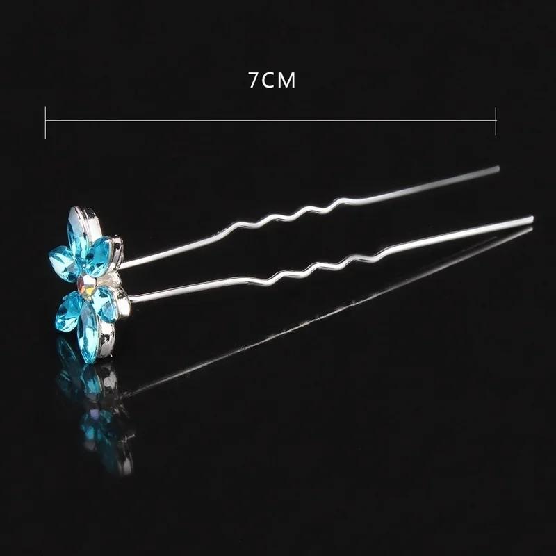 

1/3PCS New Crystal Flower Hair Sticks Rhinestone Wedding Hairpins Bridesmaid Hairs Accessories Jewelry Fashion Bridal Headwear