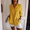 New Single breasted Collar Shirt Stand Alone Women's Solid Color European and American Sleeveless Top