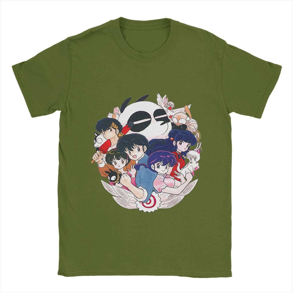 Novelty Ranmas 1/2 Panda T-Shirt Men Crewneck 100% Cotton T Shirt Short Sleeve Tees Gift Idea Clothes
