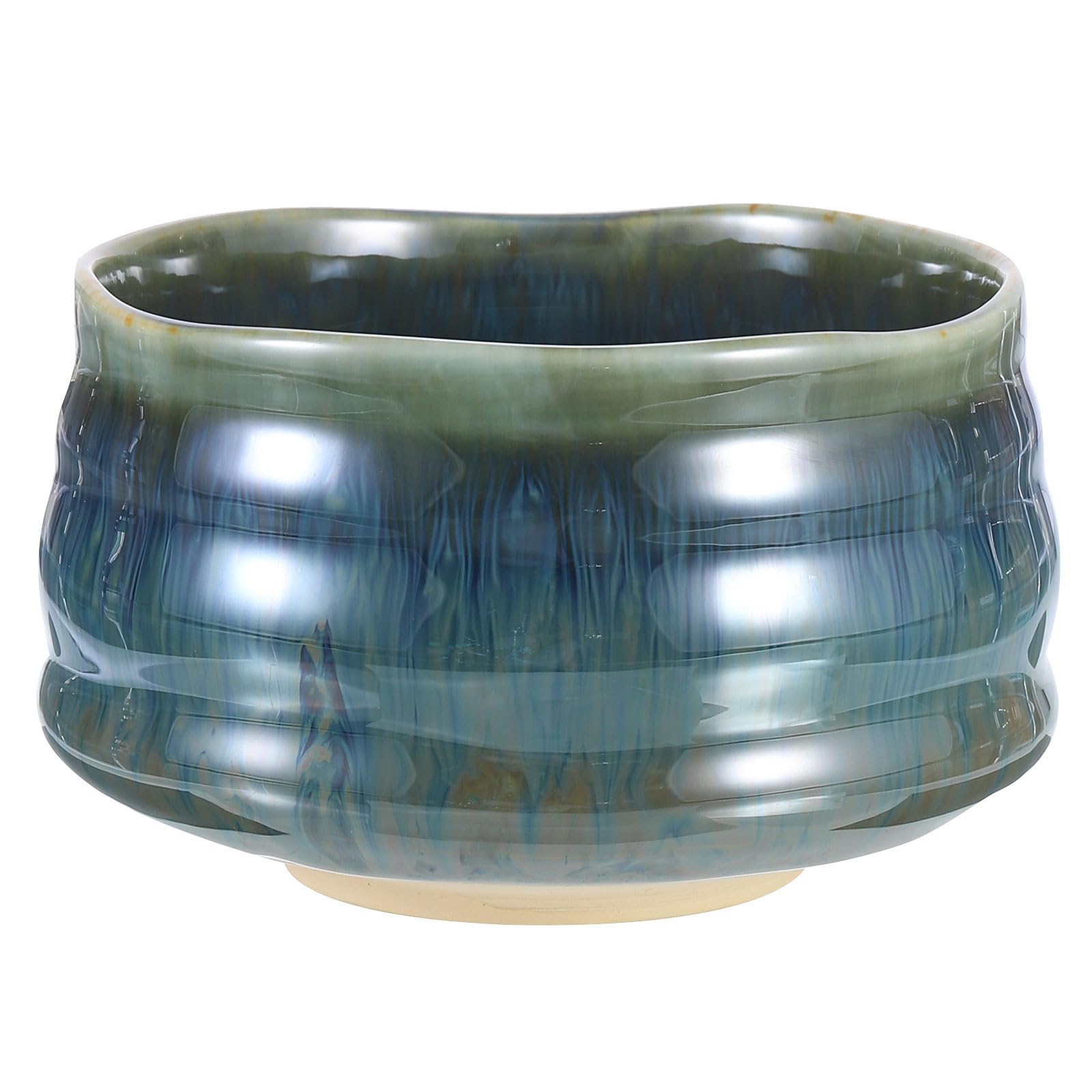 

uxcell Japanese Tea Bowl, Handmade Ceramic Green Tea Cup for Tea Ceremony, Deep Green