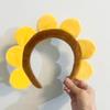 Plush Sunflower Hairhoop for Adult Teens Theme Party 3D Flower Headwear Women Face Washing Hairband Music Festival Props