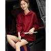 Demana Women's Warm Lace Patchwork Hooded Sweatshirt