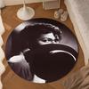 Metallic Hair Style Michael muisc Round Rug for Livingroom,Bedroom, Palyroom, Chair Rug, Area rug, Circle Carpet, Large Size Fan Christmas gift