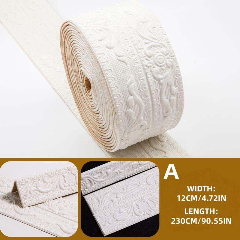 3D Waterproof Ceiling Decorative Strip Wall Trim Line Home Decoration Wall Border Skirting Wall Stickers