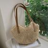 Summer Straw Bag for Women Seaside Vacation Beach Woven Bag Large Capacity Shoulder Tote Bag