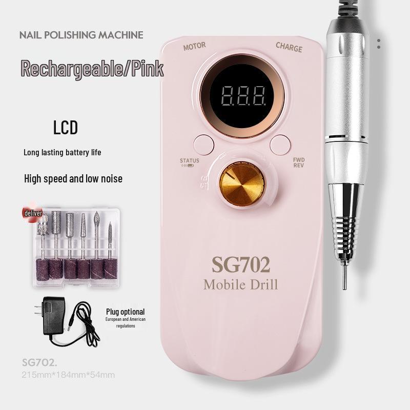 

Перезаряжаемая портативная дрель и полировщик для ногтей - Модель для салона ногтей розовый