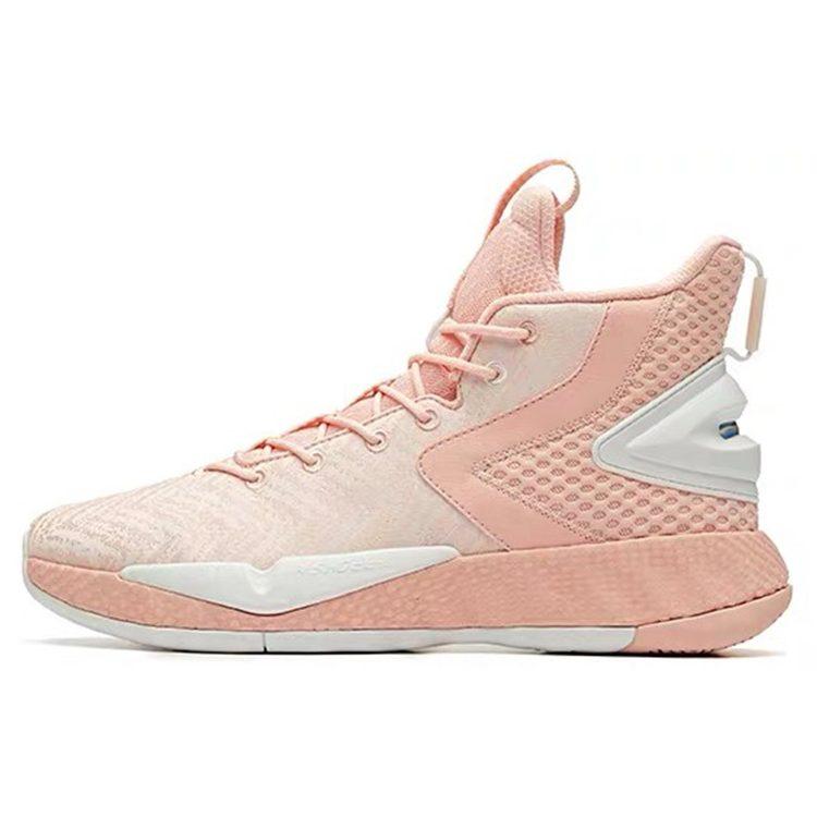 Anta Crazy 3 Solid Color Cushioning Thermal High Top Basketball Shoes Men's Pink 11941606-9