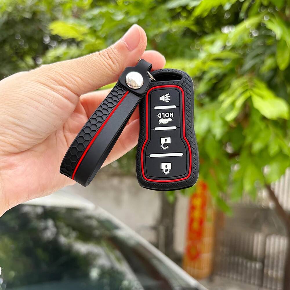 Silicone Keychain Holder For Nissan Tiida Sentra X-Trail T30 Altima Frontier Maxima For Infiniti Qx56 Ja60 Fx35 Key Case Cover