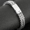 Gold Color Stainless Steel Bracelet Men 11MM Link Chain Men's On Hand Bands Bracelets Male Jewellery Iron Mannen Armband