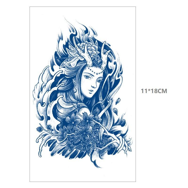 Emmy Herbal Gradual Change Water Transfer Simulation Can Not Wash Off Semi-Permanent Bow Deer Head Dream Catcher Tattoo Sticker