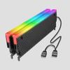 JUMPEAK R02 Computer ARGB Memory Module Heatsink Shim Cover Wavy Enhanced Cooling DDR3 DDR4 DDR5 PC RAM Cooler Radiator Armor