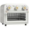 Air Fryer Toaster Oven, Convection Countertop Oven, with Adjustable Temperature and Timer, 12 L, Cream White