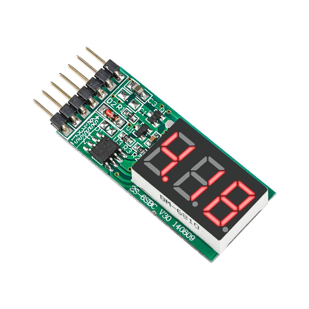 2S-6S  7.4V-22.2V Digital LED Voltage Battery Meter Tester Indicator Battery Power Indicator Display