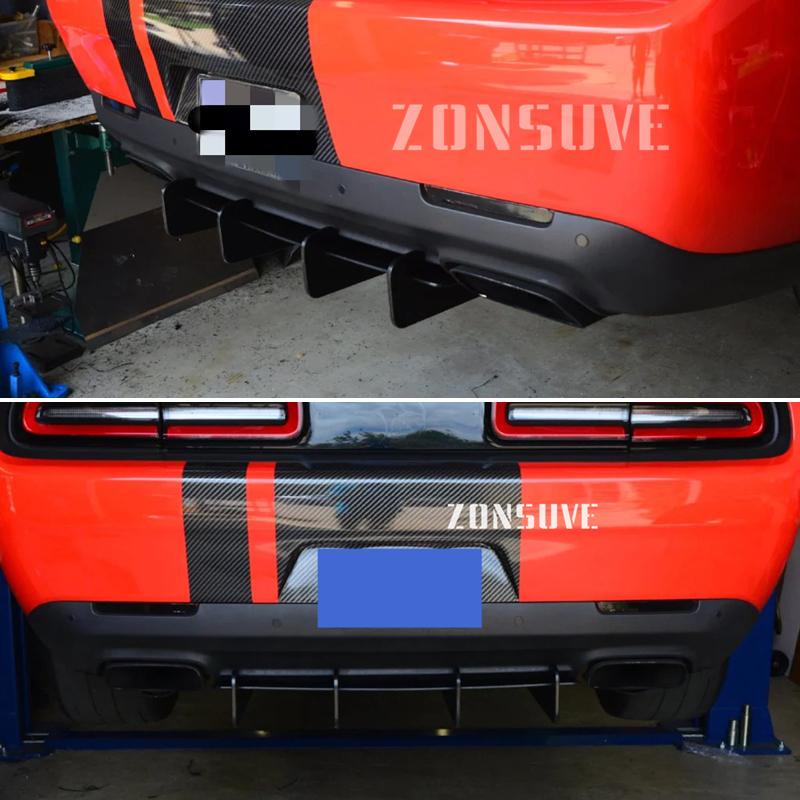 For 2015-2023 Dodge Challenger R/T Rear Diffuser Bumper Lips Spoiler Splitter Body Kit Accessories TT9