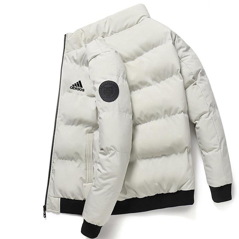 Cross Letter Men's Lightweight Winter Cotton Padded Stand Collar Jacket