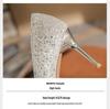Champagne Gold Crystal Bow High Heels for Women - Elegant French Niche Bridal Shoes
