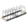 Adjustable Length Kitchen Racks Organizer Expandable Pot Lid Holder Pot Lid Rack  Cooking Space